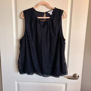 Liz Claiborne Sleeveless Blouse w/ Detail